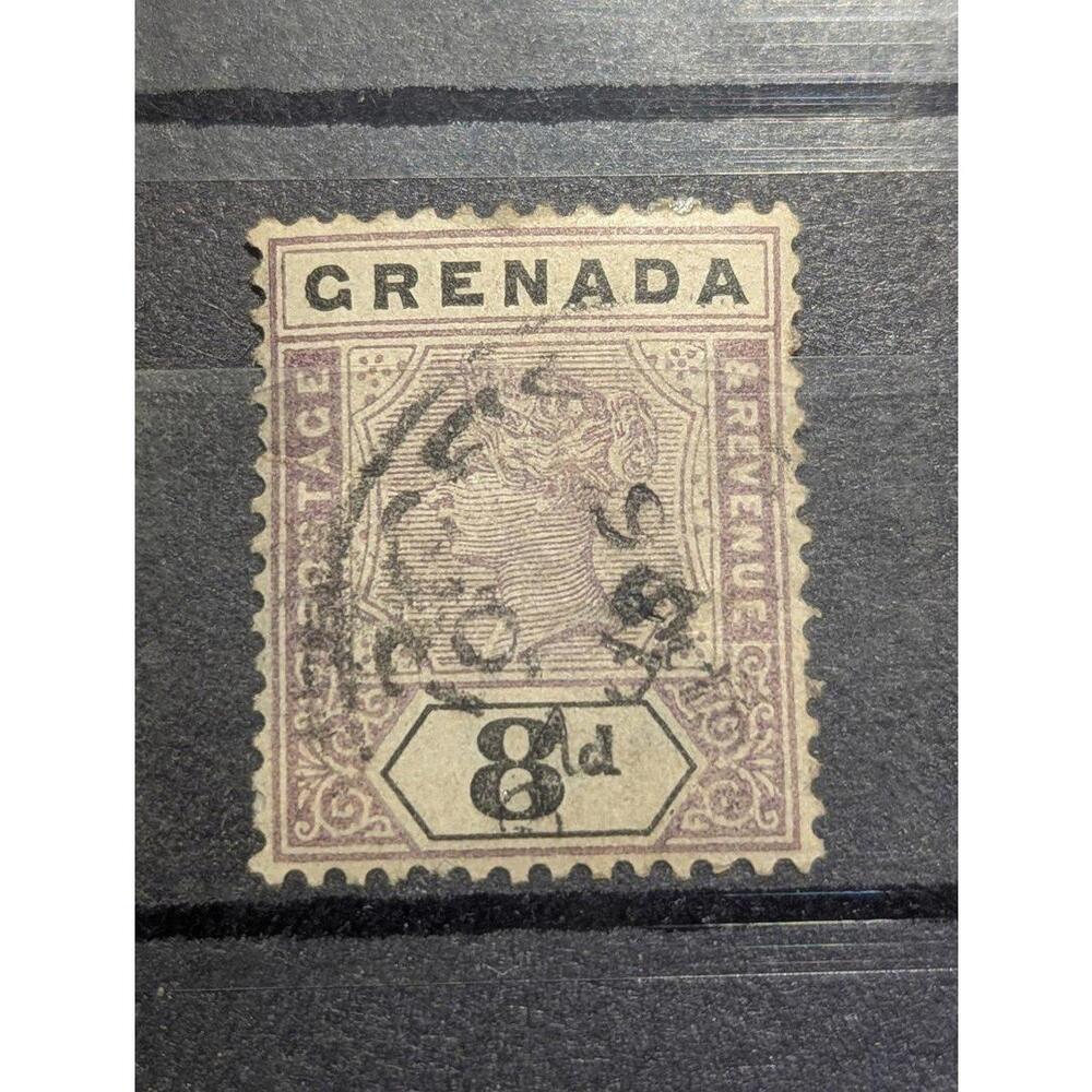 Grenada 1895, 8d, Stamp Victoria rare cancel